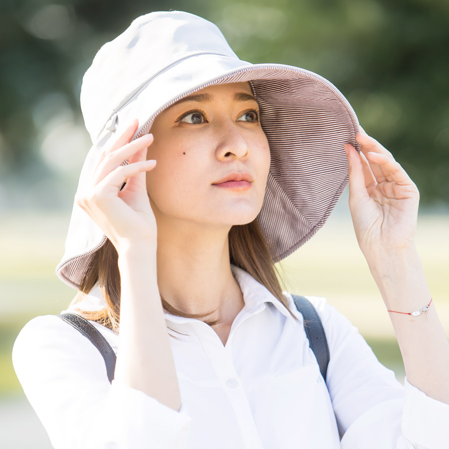 抗UV-防潑水雙面戴造型帽-塑型款-女 抗UV-防潑水雙面戴造型帽-塑型款-女